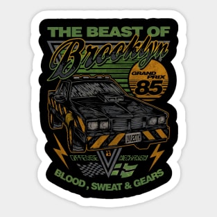 THE BEAST OF BROOKLYN (FRONT AND BACK) Sticker